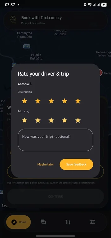 Taxi.com.cy Passenger app: Your experience matters