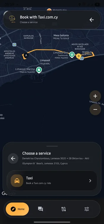 Taxi.com.cy Passenger app: Your ride, your way